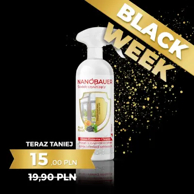 Płyn do mycia okien, szyb NANOBAUER GLASS EXTREME CLEANER 750 ML