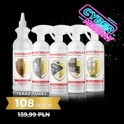NANOBAUER® CZYSTY DOM zestaw 5 środków czyszczących PROMOCJA