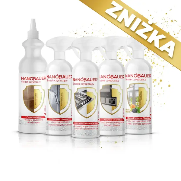 NANOBAUER® CZYSTY DOM zestaw 5 środków czyszczących PROMOCJA