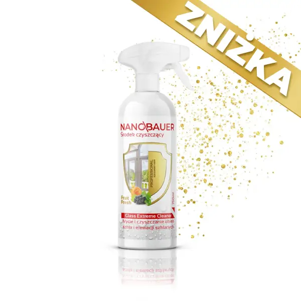 Płyn do mycia okien, szyb NANOBAUER GLASS EXTREME CLEANER 750 ML