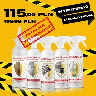CZYSTY DOM zestaw 5 środków czyszczących PROMOCJA - NANOBAUER®