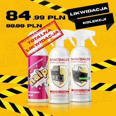 3-pak Płyn uniwersalny HAIP 750 ML + Płyn do mycia kuchni 750 ML  + Płyn do mycia zlewów 750 ML