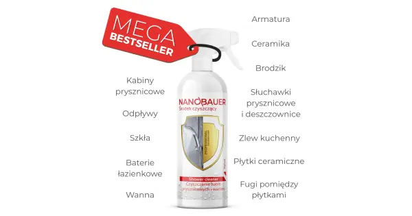 3-pak Płyn do usuwania kamienia z kabiny, mycia łazienki i HAIP