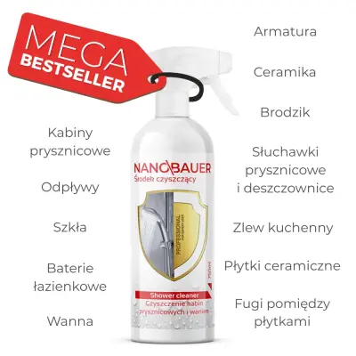 3-pak Płyn do usuwania kamienia z kabiny, mycia łazienki i HAIP