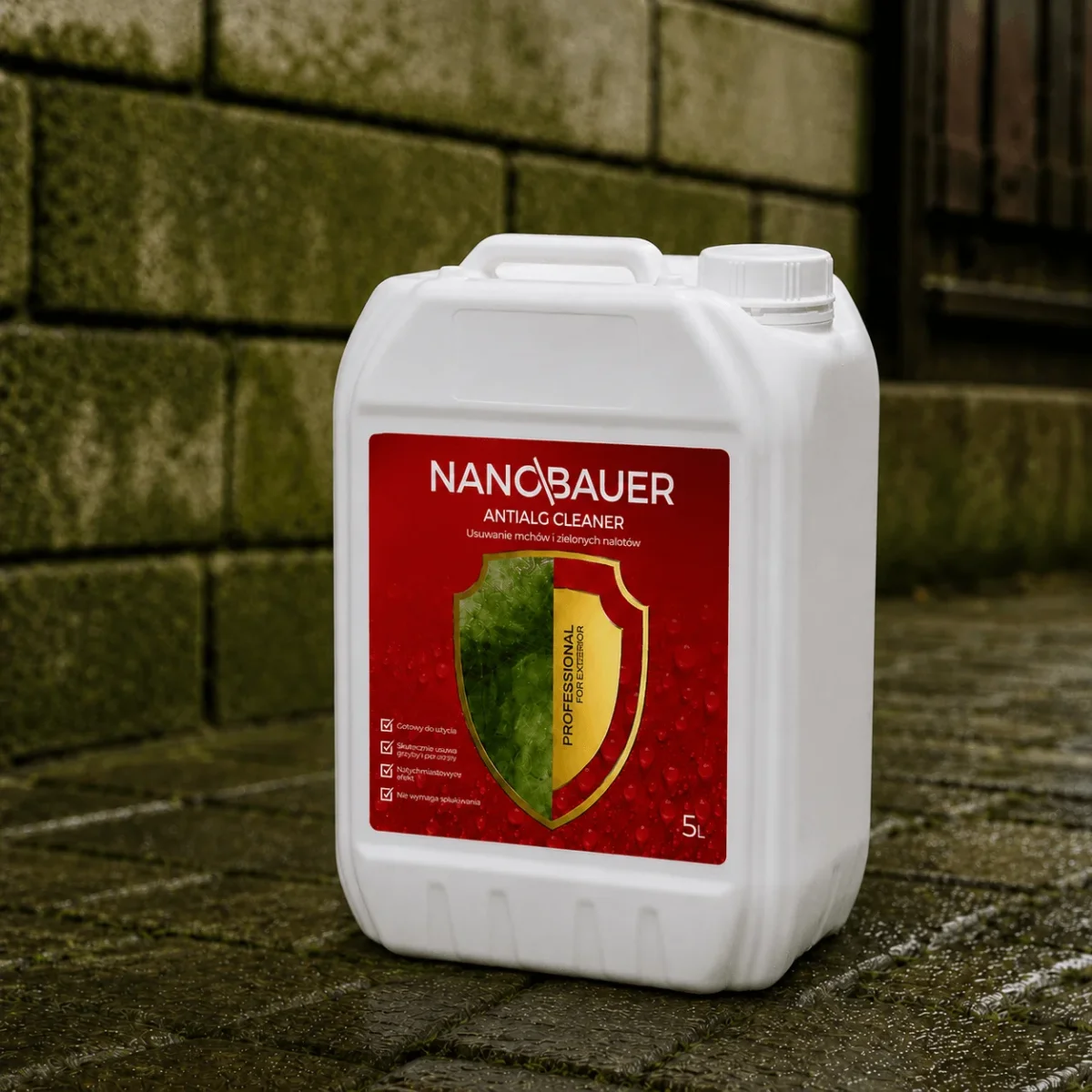 Płyn do usuwania zielonych nalotów, mchów NANOBAUER® ANTIALG CLEANER