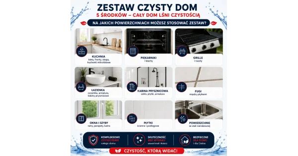 NANOBAUER® CZYSTY DOM zestaw 5 środków czyszczących PROMOCJA