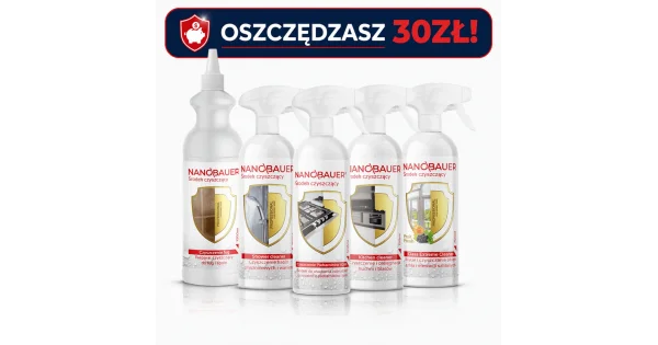 NANOBAUER® CZYSTY DOM zestaw 5 środków czyszczących PROMOCJA