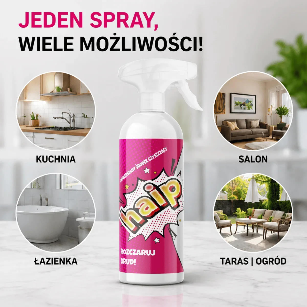HAIP Uniwersalny środek czyszczący 750 ml + mikrofibra