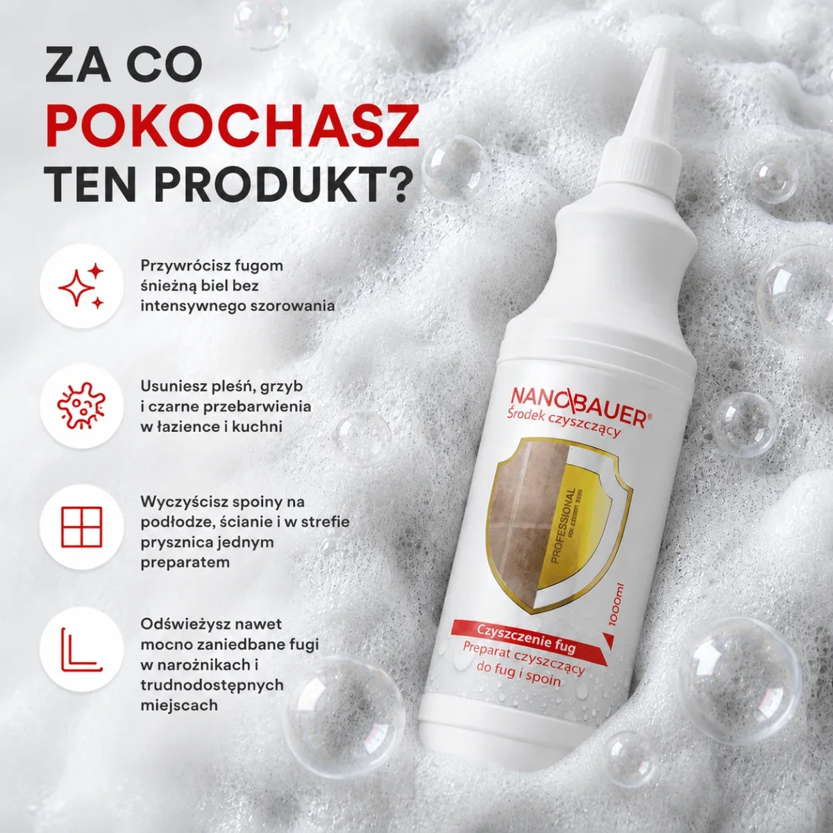 NANOBAUER® Płyn do czyszczenia fug i spoin