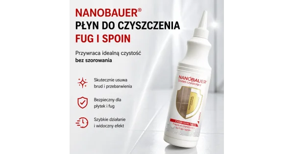 Płyn do czyszczenia i mycia fug i spoin NANOBAUER 1L