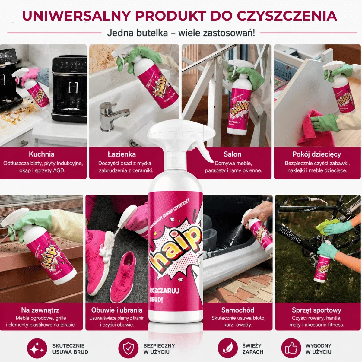 HAIP Uniwersalny środek czyszczący ZAPAS 5L + HAIP 750 ml
