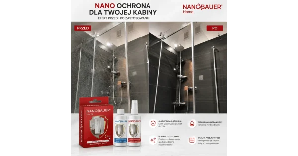 NANOBAUER® CZYSTA KABINA PRYSZNICOWA | Zestaw 2 środków