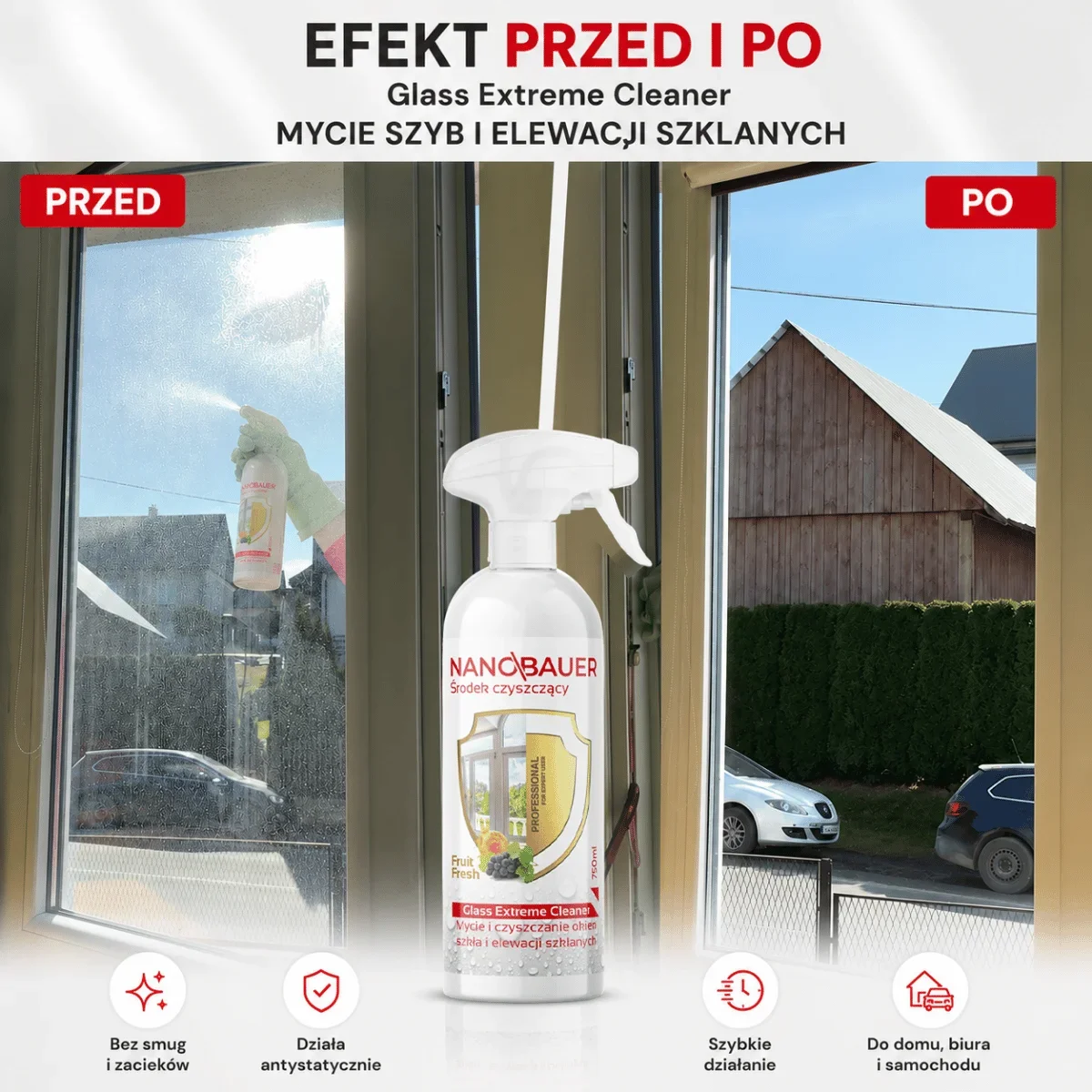 NANOBAUER® CZYSTY DOM zestaw 5 środków czyszczących PROMOCJA