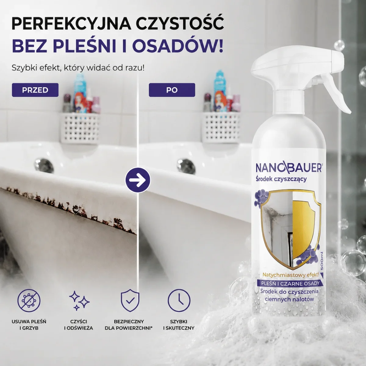Zestaw Łazienkowy - usuwa kamień i pleśń NANOBAUER®