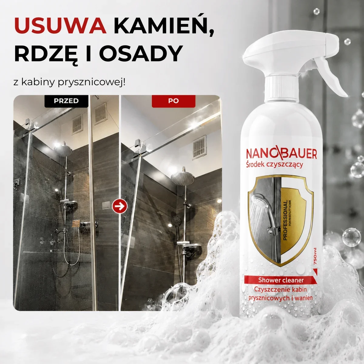 Zestaw Łazienkowy - usuwa kamień i pleśń NANOBAUER®