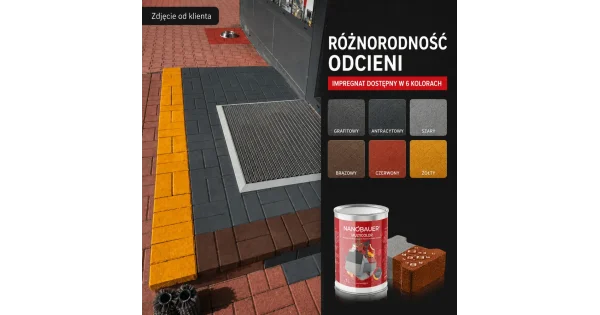 Impregnat koloryzujący do kostki brukowej, betonu NANOBAUER MULTICOLOR