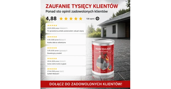 Impregnat koloryzujący do kostki brukowej, betonu NANOBAUER MULTICOLOR