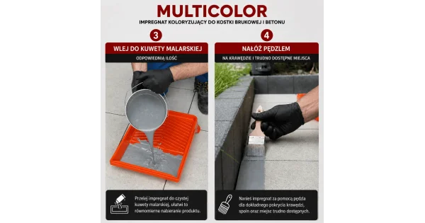 Impregnat koloryzujący do kostki brukowej, betonu NANOBAUER MULTICOLOR