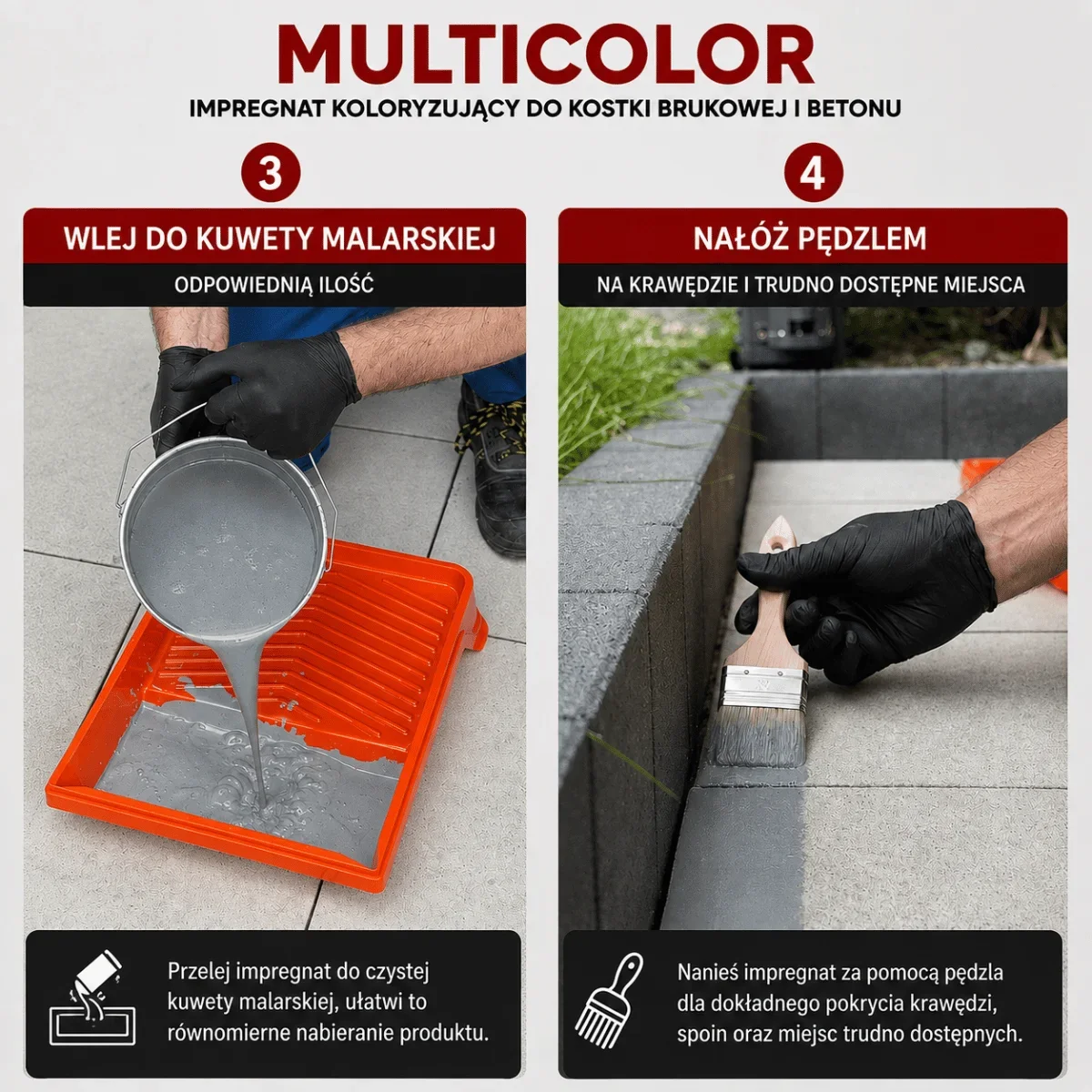 Impregnat koloryzujący do kostki brukowej, betonu NANOBAUER MULTICOLOR