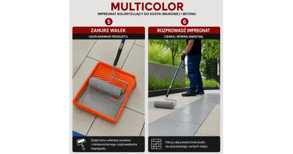 Impregnat koloryzujący do kostki brukowej, betonu NANOBAUER MULTICOLOR