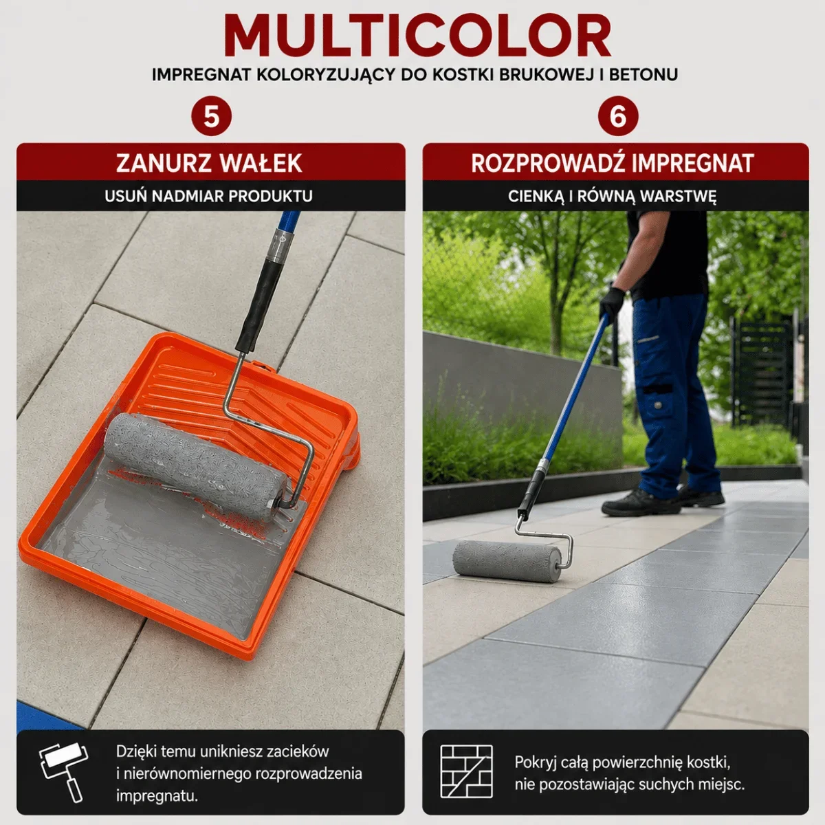 Impregnat koloryzujący do kostki brukowej, betonu NANOBAUER MULTICOLOR