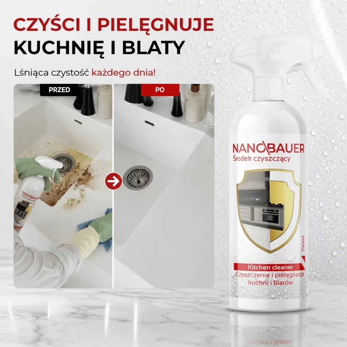 NANOBAUER® CZYSTY DOM zestaw 5 środków czyszczących