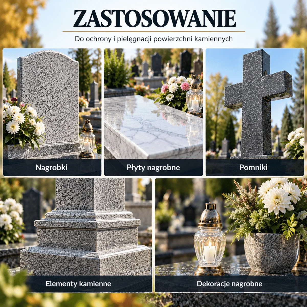 Zestaw płynu do mycia nagrobków i impregnat do nagrobków NANOBAUER