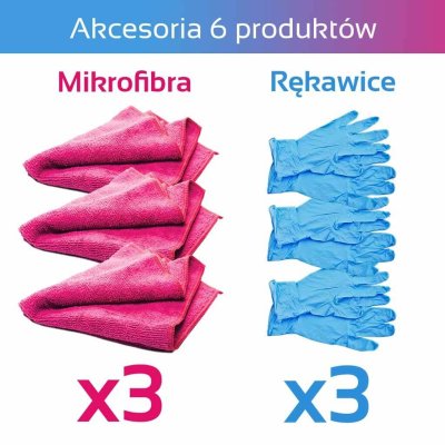Zestaw rękawiczek i ścierek z mikrofibry - łącznie 6 sztuk!