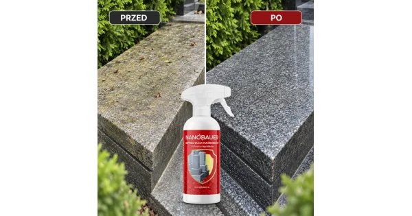 Zestaw płynu do mycia nagrobków i impregnat do nagrobków NANOBAUER