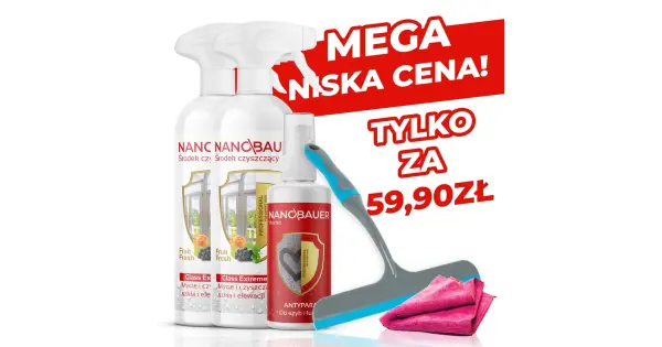 NANOBAUER® ZESTAW CZYSTE OKNA