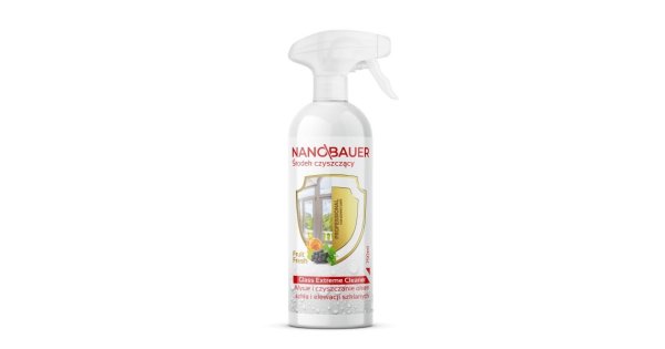 Płyn do mycia okien, szyb NANOBAUER GLASS EXTREME CLEANER 750 ML