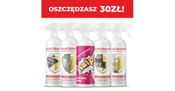 NANOBAUER® CZYSTY DOM zestaw 5 środków czyszczących