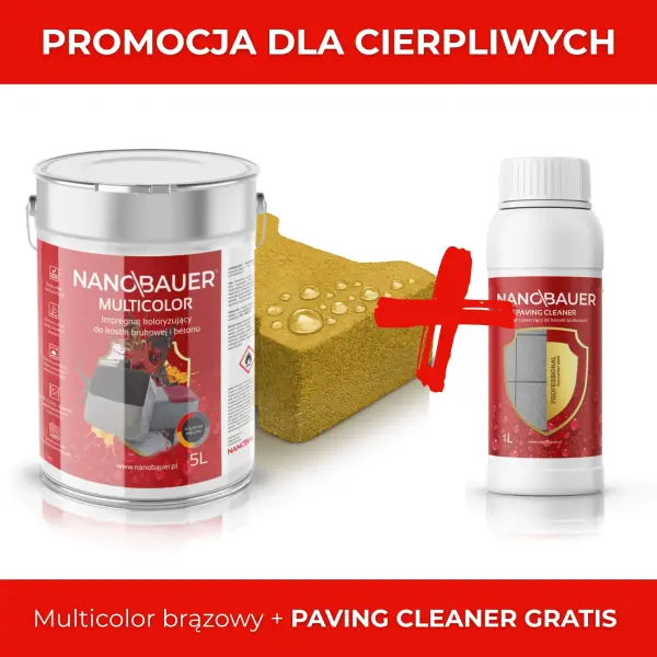 HYBRYDOWY IMPREGNAT KOLORYZUJĄCY DO KOSTEK BRUKOWYCH I BETONU - NANOBAUER® MULTICOLOR