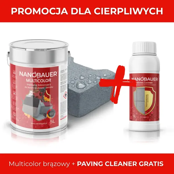 HYBRYDOWY IMPREGNAT KOLORYZUJĄCY DO KOSTEK BRUKOWYCH I BETONU - NANOBAUER® MULTICOLOR