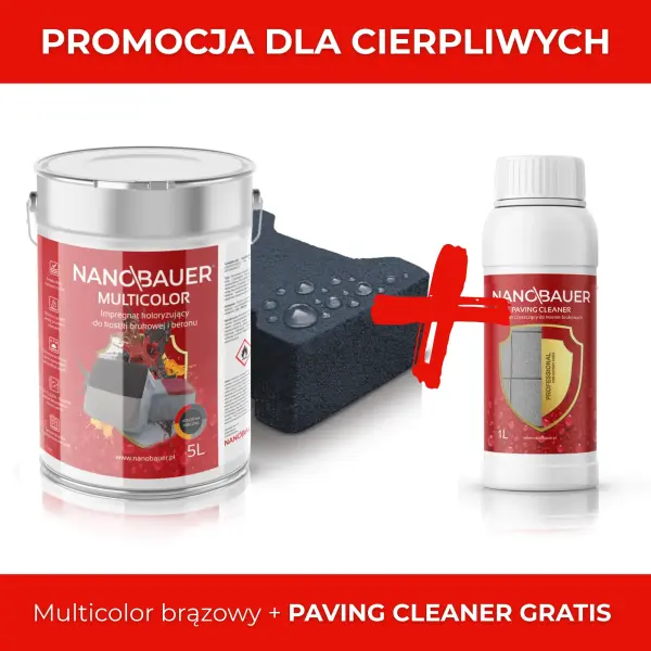 HYBRYDOWY IMPREGNAT KOLORYZUJĄCY DO KOSTEK BRUKOWYCH I BETONU - NANOBAUER® MULTICOLOR