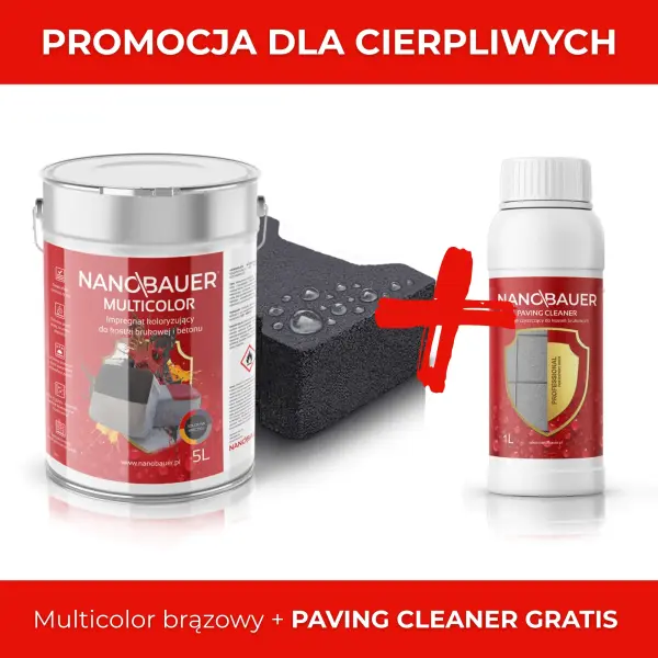 HYBRYDOWY IMPREGNAT KOLORYZUJĄCY DO KOSTEK BRUKOWYCH I BETONU - NANOBAUER® MULTICOLOR