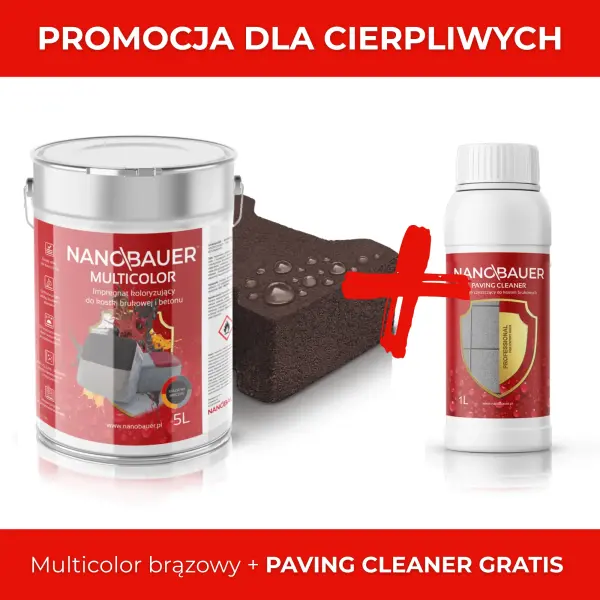 HYBRYDOWY IMPREGNAT KOLORYZUJĄCY DO KOSTEK BRUKOWYCH I BETONU - NANOBAUER® MULTICOLOR