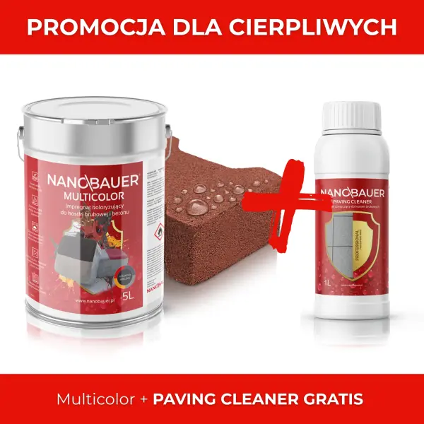 HYBRYDOWY IMPREGNAT KOLORYZUJĄCY DO KOSTEK BRUKOWYCH I BETONU - NANOBAUER® MULTICOLOR