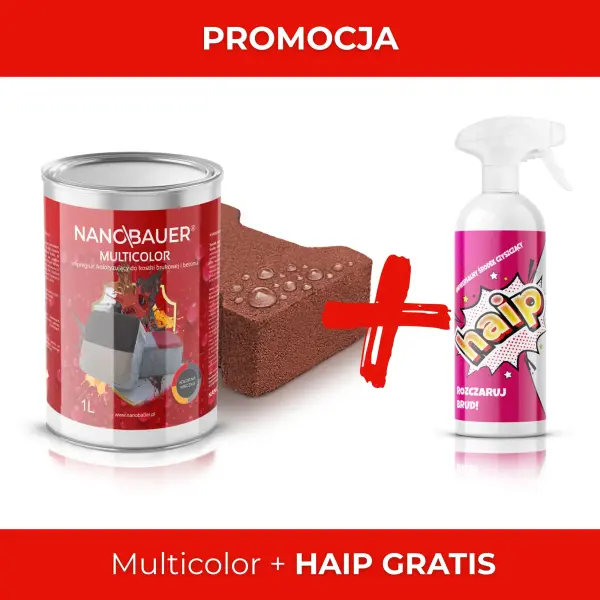HYBRYDOWY IMPREGNAT KOLORYZUJĄCY DO KOSTEK BRUKOWYCH I BETONU - NANOBAUER® MULTICOLOR