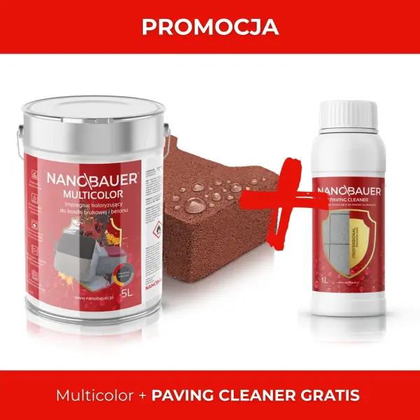 HYBRYDOWY IMPREGNAT KOLORYZUJĄCY DO KOSTEK BRUKOWYCH I BETONU - NANOBAUER® MULTICOLOR