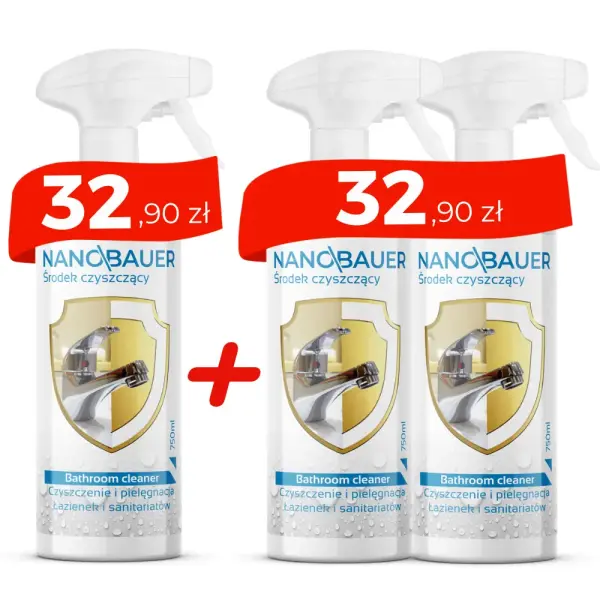 Płyn do mycia łazienki NANOBAUER BATHROOM CLEANER 750 ML